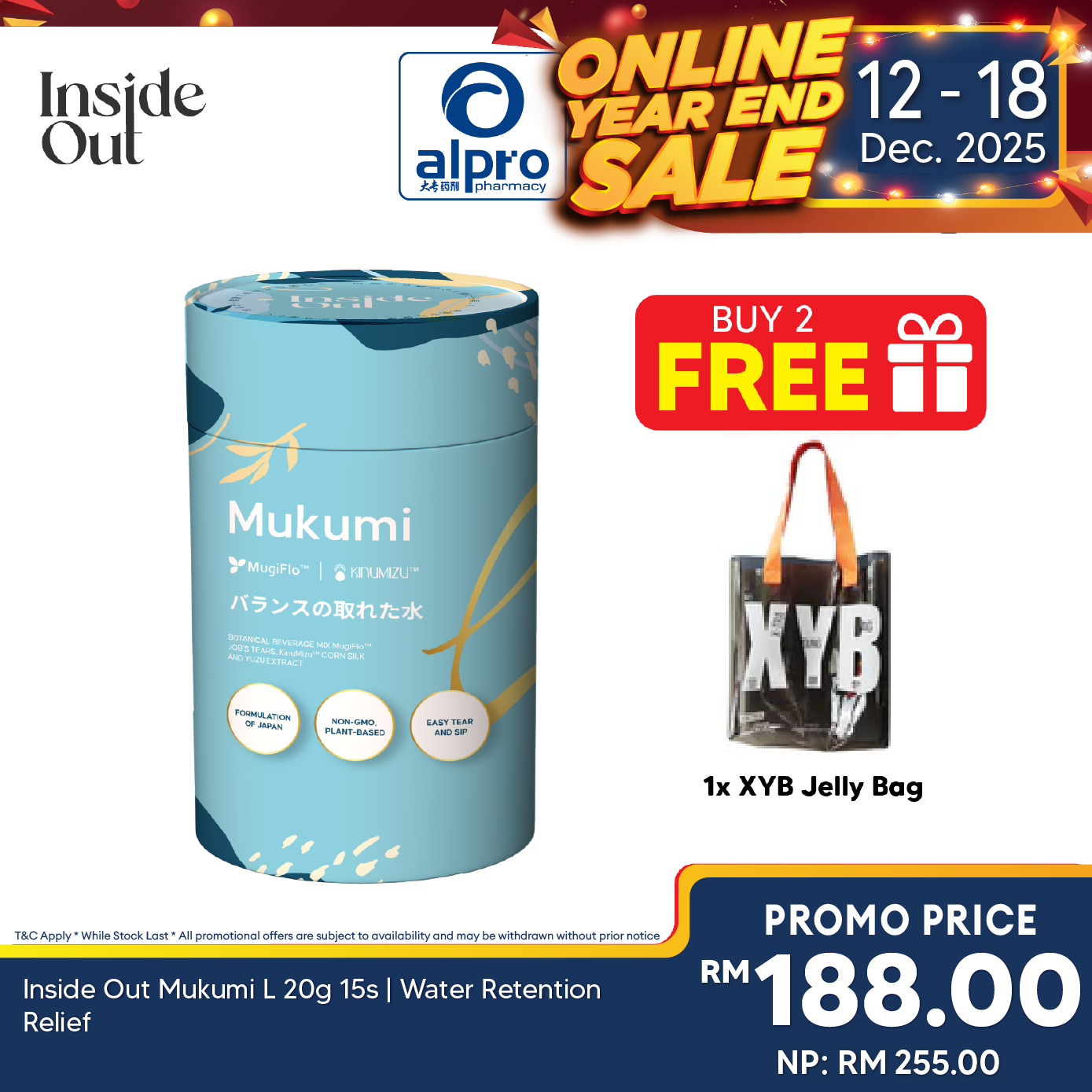 Inside Out Mukumi L 20g 15s | Water Retention Relief