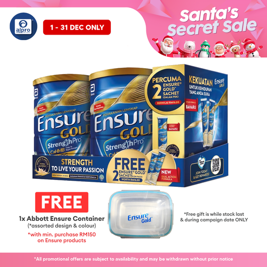 Abbott Ensure Gold Wheat 800g X2 FOC 2 Sachets | Complete Nutrition Alpro Pharmacy