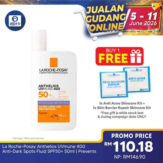 La Roche-Posay Anthelios UVmune 400 Anti-Dark Spots Fluid SPF50+ 50ml | Prevents & Reduce Dark Spots La Roche Posay