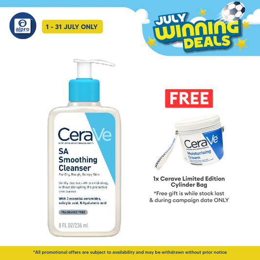 Cerave SA Smoothing Cleanser 236ml | Maintains Skin Natural Moisture Cerave