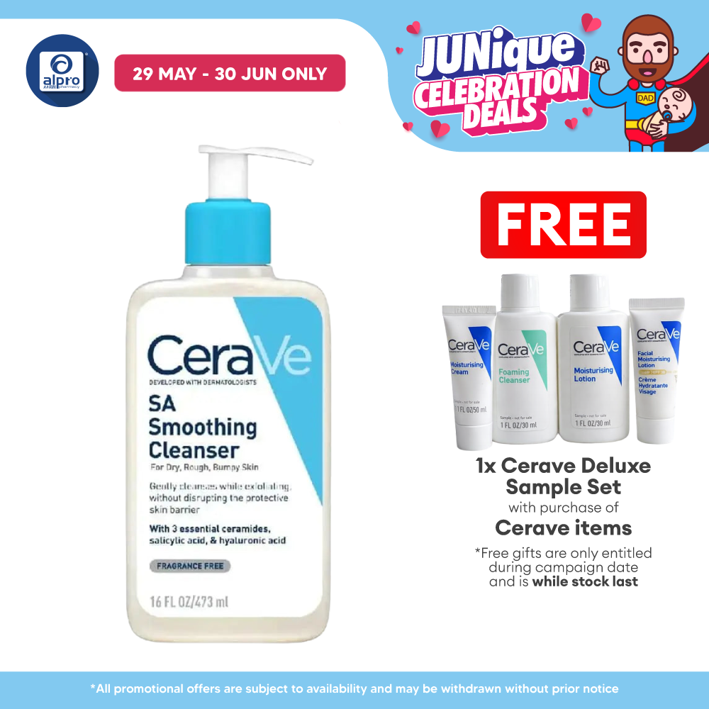 Cerave SA Smoothing Cleanser 473ml | Maintains Skin Natural Moisture Cerave