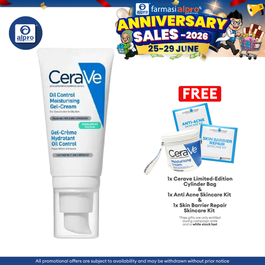 Cerave Oil Control Moisturising Gel Cream 52ml | Helps Absorb Excess Oil Cerave
