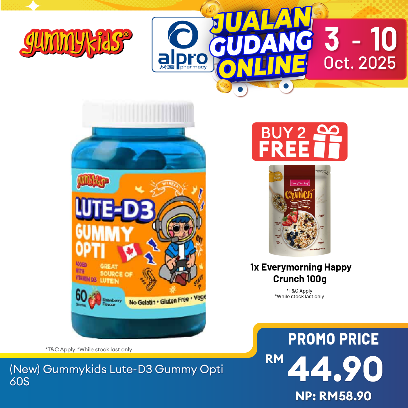 Gummykids Lute-D3 Gummy Opti 60s | Strengthens Immune System Gummykids