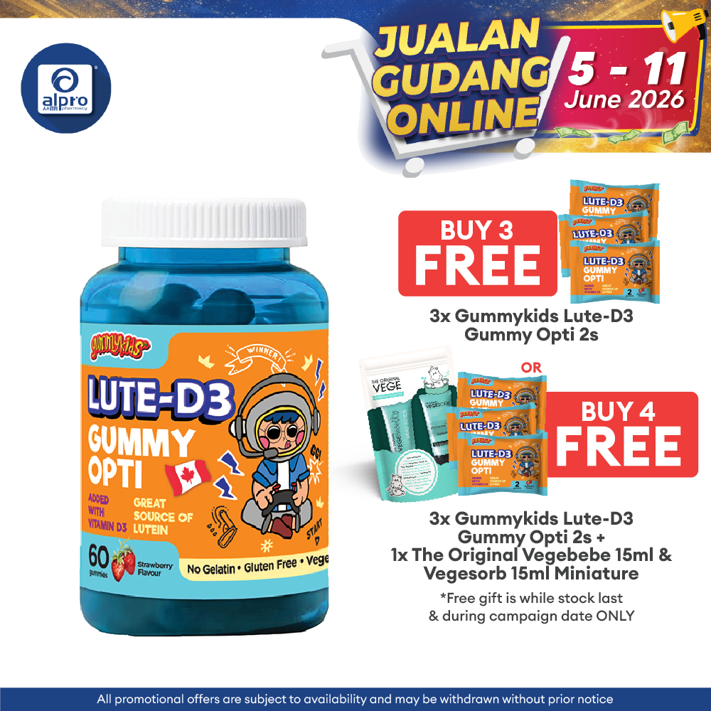 Gummykids Lute-D3 Gummy Opti 60s | Strengthens Immune System Gummykids