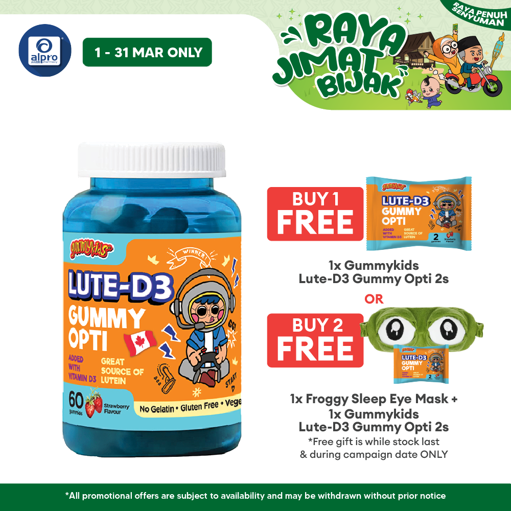 Gummykids Lute-D3 Gummy Opti 60s | Strengthens Immune System Gummykids