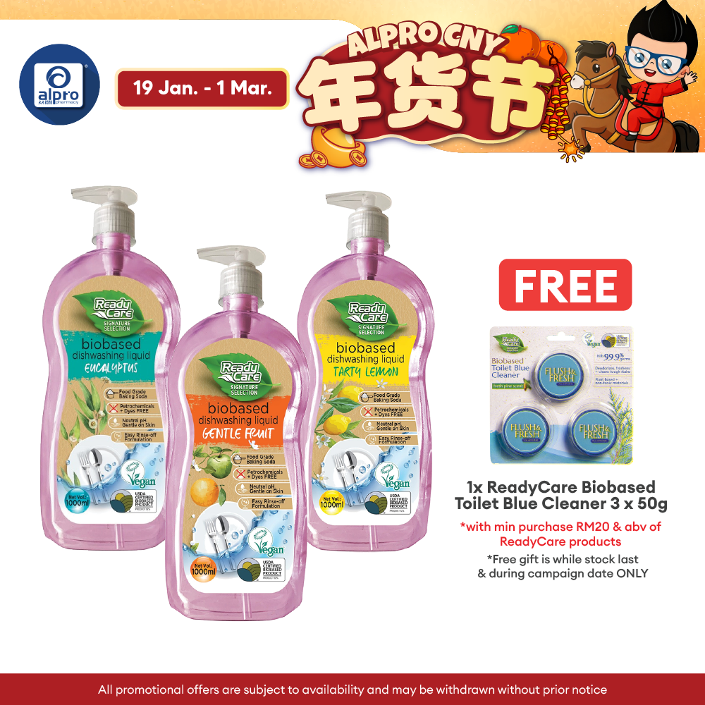 ReadyCare Signature Selection Biobased Dishwashing Eucalyptus 1L | Crisp and Earthy Eucalyptus Scent