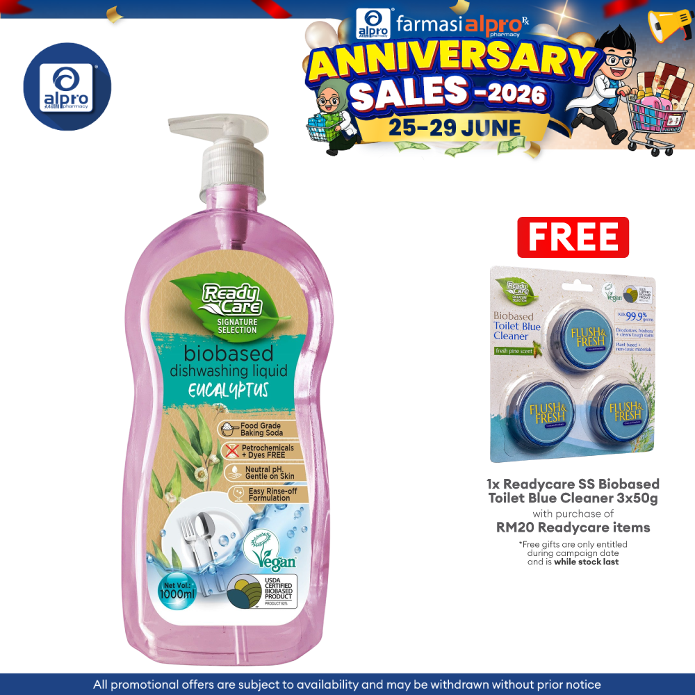 ReadyCare Signature Selection Biobased Dishwashing Eucalyptus 1L | Crisp and Earthy Eucalyptus Scent ReadyCare
