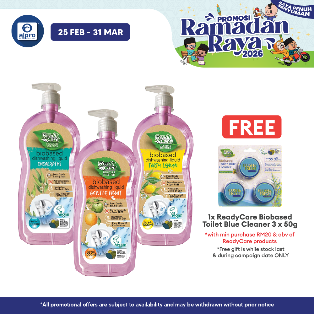 ReadyCare Signature Selection Biobased Dishwashing Eucalyptus 1L | Crisp and Earthy Eucalyptus Scent ReadyCare