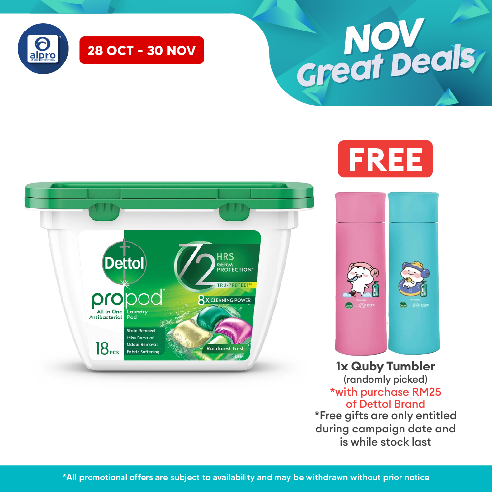 Dettol All In One Antibacterial Laundry Pod | Citrus Rose & Rain Forest Dettol