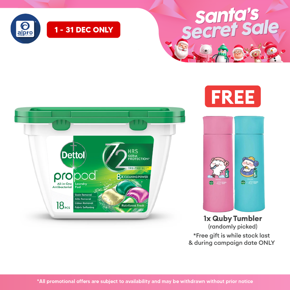 Dettol All In One Antibacterial Laundry Pod | Citrus Rose & Rain Forest Dettol