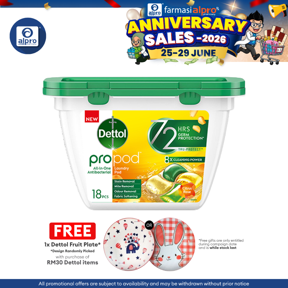 Dettol All In One Antibacterial Laundry Pod | Citrus Rose & Rain Forest Dettol
