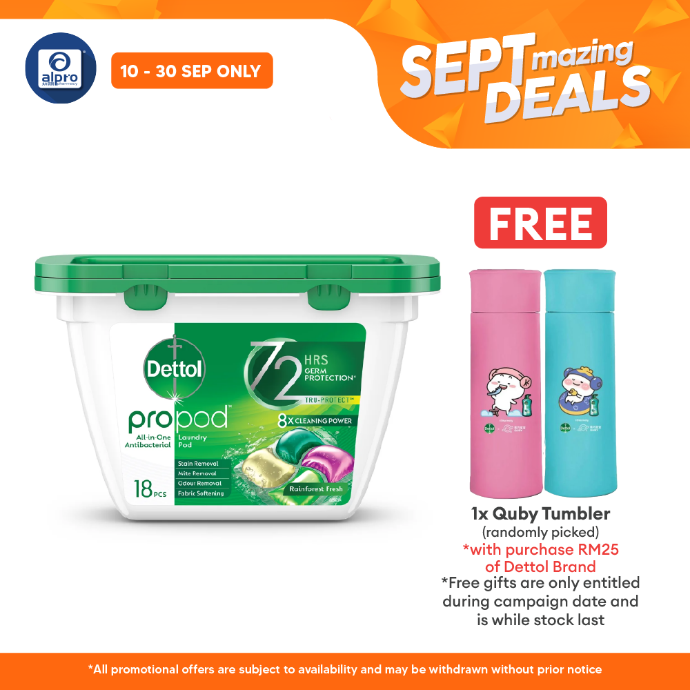 Dettol All In One Antibacterial Laundry Pod | Citrus Rose & Rain Forest Alpro Pharmacy