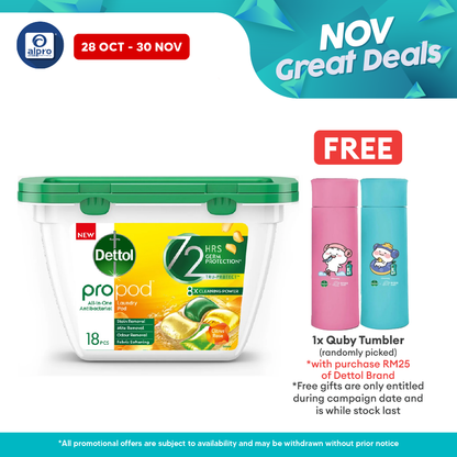 Dettol All In One Antibacterial Laundry Pod | Citrus Rose & Rain Forest Dettol