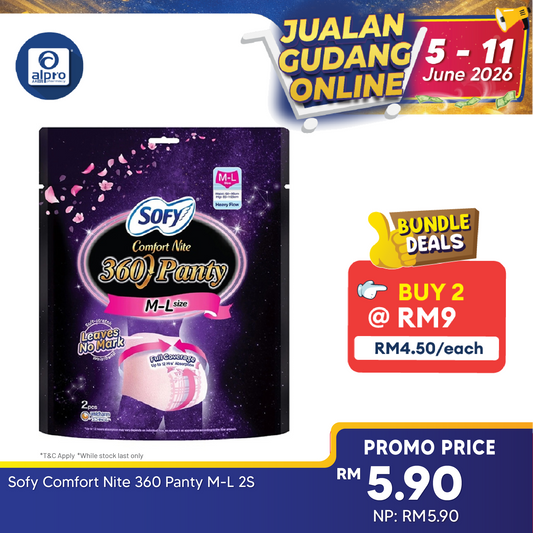 Sofy Comfort Nite 360 Panty M-L 2s | Airy Breathable Sofy