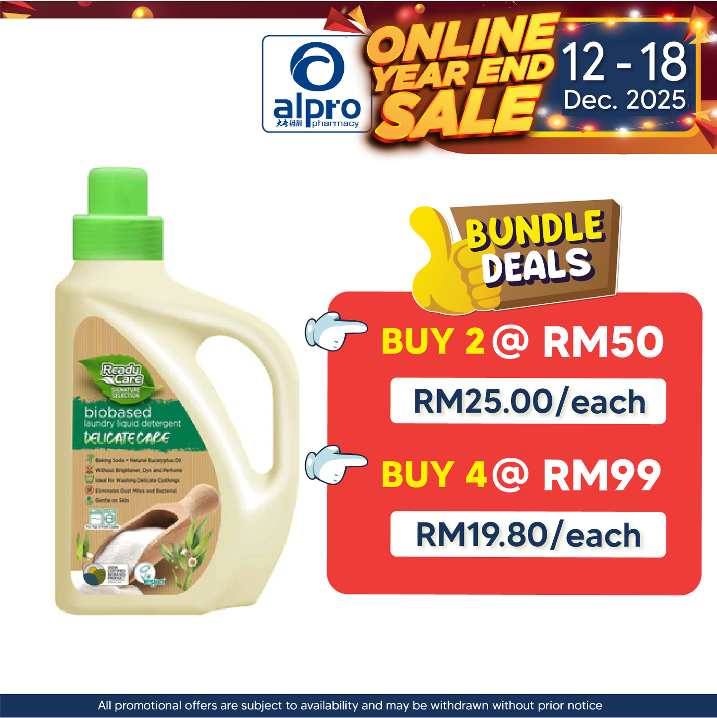 ReadyCare Signature Selection Biobased Laundry Liquid Detergent Delicate Care 2.1L Alpro Pharmacy