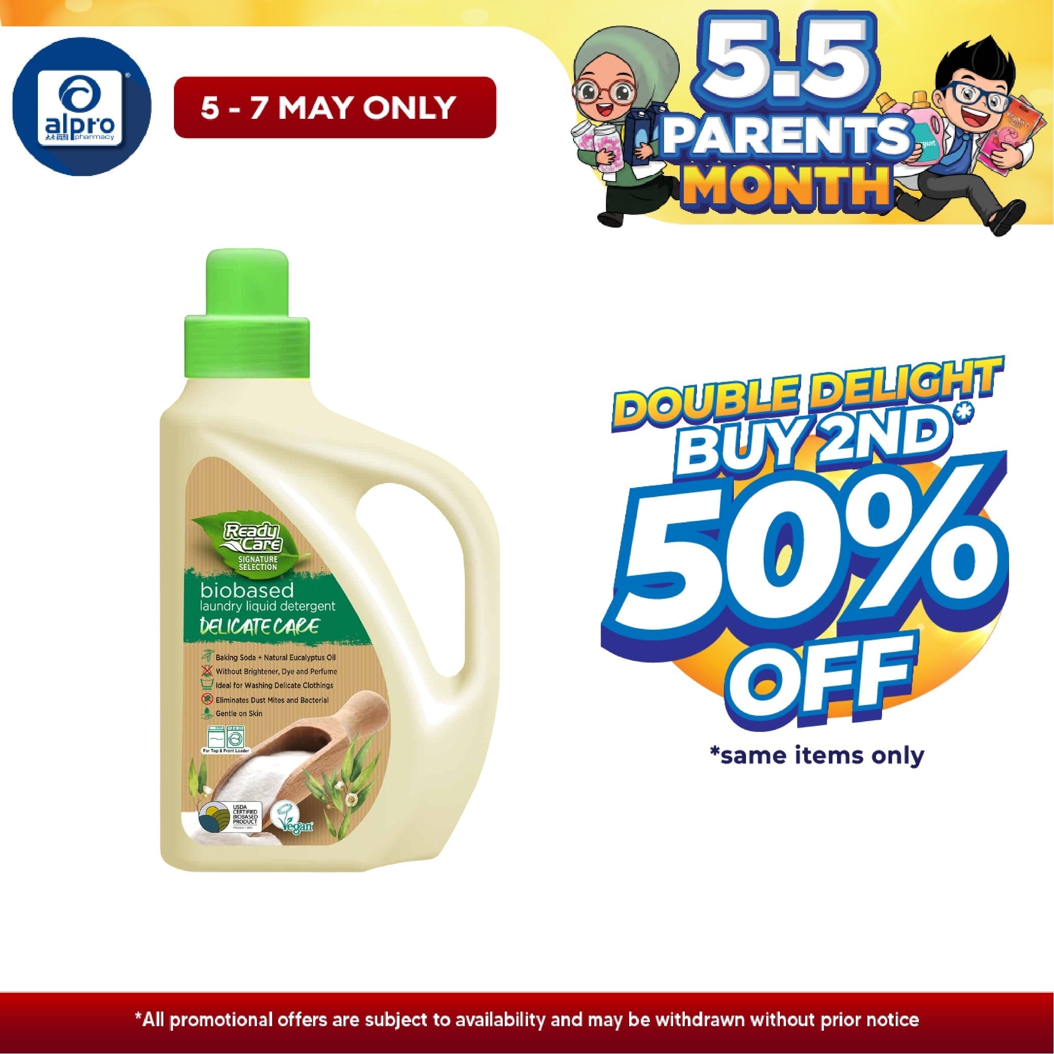 ReadyCare Signature Selection Biobased Laundry Liquid Detergent Delicate Care 2.1L Alpro Pharmacy