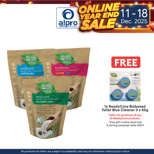 ReadyCare Signature Selection Biobased Laundry Liquid Detergent Refill Pack 1.5L | Gentle to Skin and Less Irritation Alpro Pharmacy