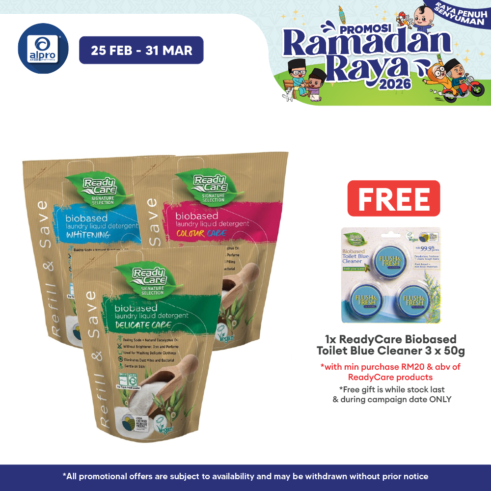 ReadyCare Signature Selection Biobased Laundry Liquid Detergent Refill Pack 1.5L | Gentle to Skin and Less Irritation ReadyCare