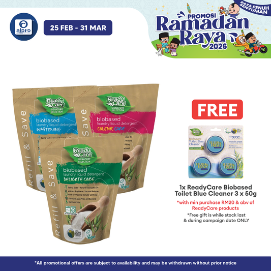 ReadyCare Signature Selection Biobased Laundry Liquid Detergent Refill Pack 1.5L | Gentle to Skin and Less Irritation ReadyCare