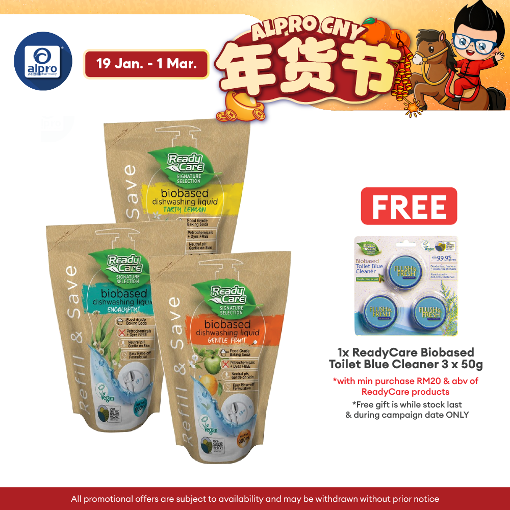 ReadyCare Signature Selection Biobased Dish Wash Liquid Refill Pack 900mL | Sparkling Clean and Easy to Rinse