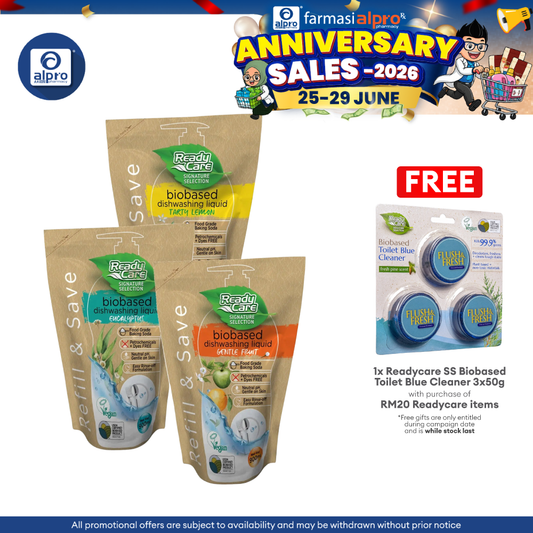 ReadyCare Signature Selection Biobased Dish Wash Liquid Refill Pack 900mL | Sparkling Clean and Easy to Rinse ReadyCare