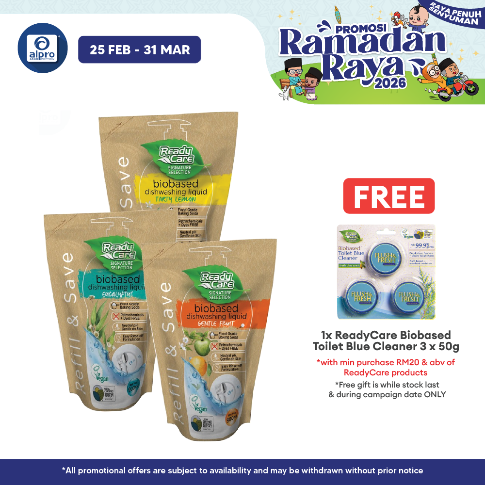 ReadyCare Signature Selection Biobased Dish Wash Liquid Refill Pack 900mL | Sparkling Clean and Easy to Rinse ReadyCare