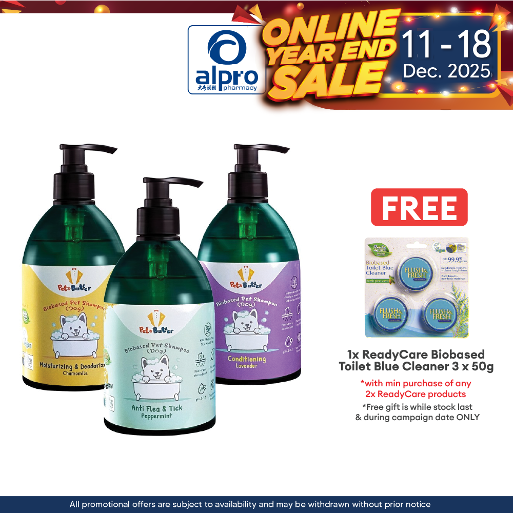 ReadyCare Signature Selection Dog Pet (Shampoo/ Deodoriser/ Conditioner) 500mL | Deep Clean Your Pet's Fur Alpro Pharmacy
