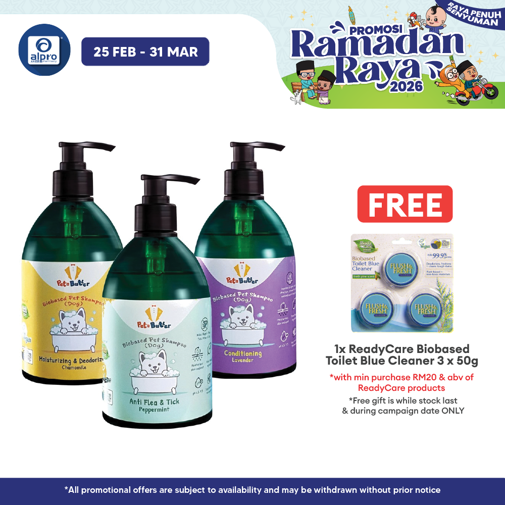 ReadyCare Signature Selection Dog Pet (Shampoo/ Deodoriser/ Conditioner) 500mL | Deep Clean Your Pet's Fur Alpro Pharmacy