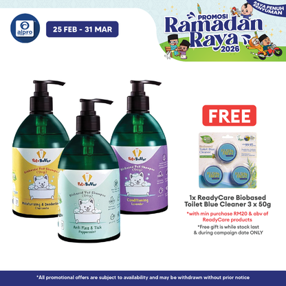 ReadyCare Signature Selection Dog Pet (Shampoo/ Deodoriser/ Conditioner) 500mL | Deep Clean Your Pet's Fur Alpro Pharmacy