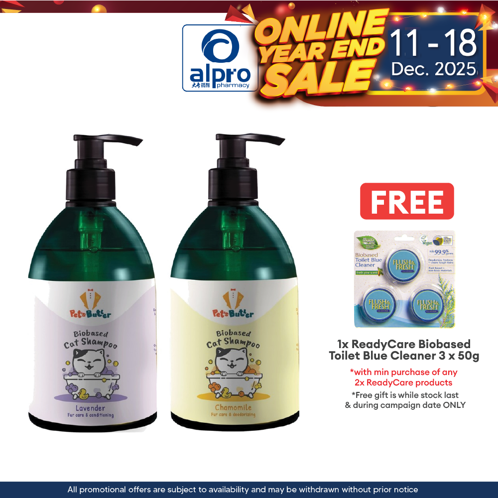 ReadyCare Signature Selection Cat Shampoo Fur Care (Deodorising/ Conditioning) 500mL | Improving and Repairing Hair Alpro Pharmacy