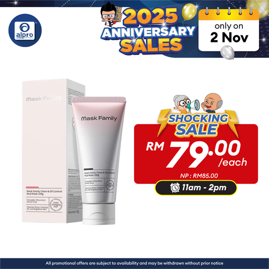 Mask Family Clean & Oil Control Mud Mask 100g | Color Changing Mud Mask Alpro Pharmacy