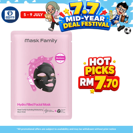 Mask Family Hydro Filled Facial Mask 1s | Deep Hydration & Plump Skin Mask Family