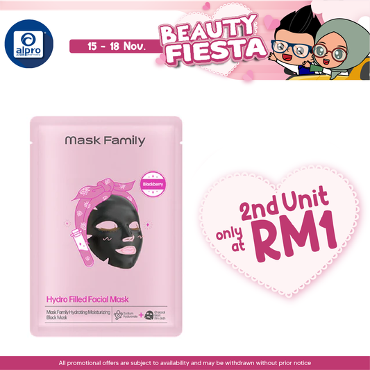 Mask Family Hydro Filled Facial Mask 1s | Deep Hydration & Plump Skin Mask Family
