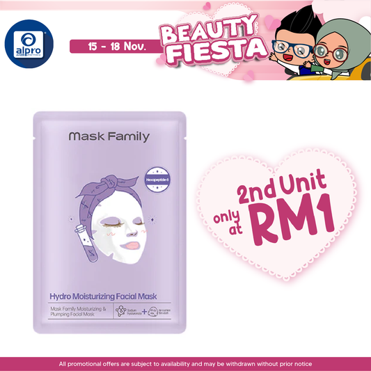 Mask Family Hydro Moisturizing Facial Mask 1s | Elastic Skin & Firm Skin Feel Mask Family