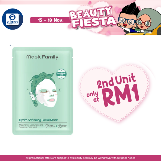 Mask Family Hydro Softening Facial Mask 1s | Skin Stay Moist & Soft All Day Mask Family