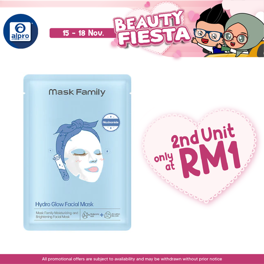 Mask Family Hydro Glow Facial Mask 1s | Brightens & Evens Out Skin Tone Mask Family