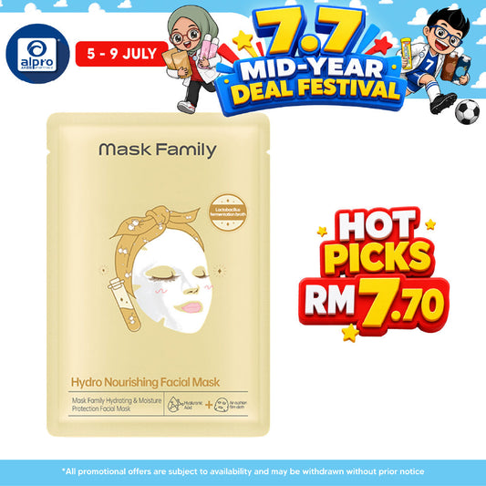 Mask Family Hydro Nourishing Facial Mask 1s | Less Irritation & Provides Nutrition Mask Family