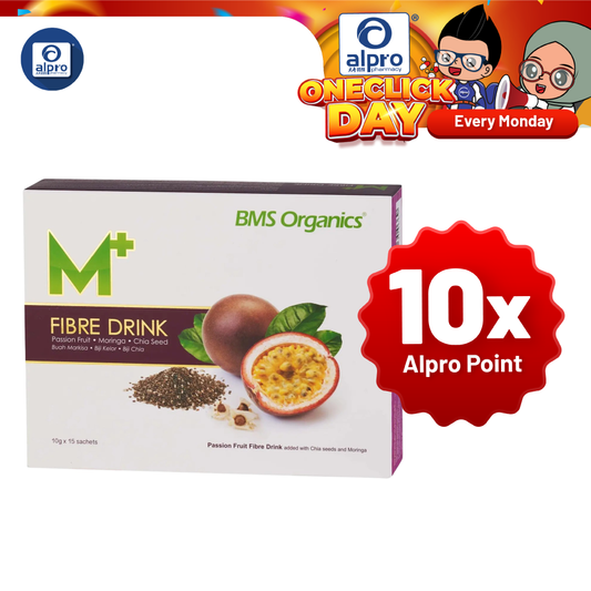 BMS Organics M+ Fibre Drink 10g×15s | Combination Of Taste & Nutrition BMS Organics