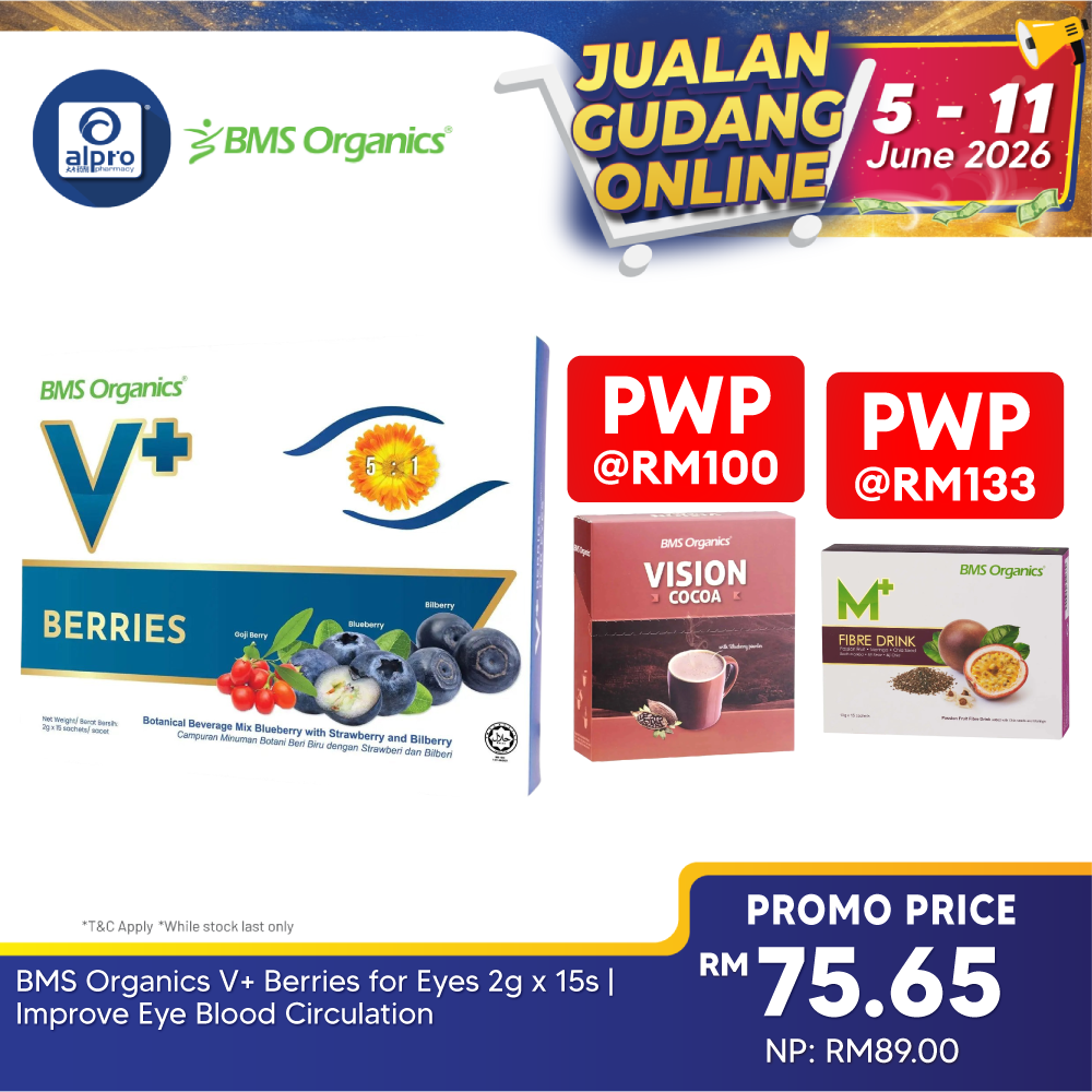 BMS Organics V+ Berries for Eyes 2g×15s | Improve Eye Blood Circulation BMS Organics