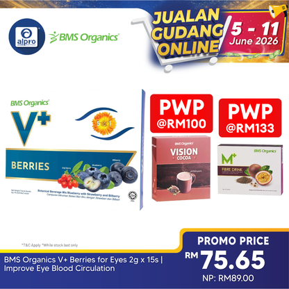 BMS Organics V+ Berries for Eyes 2g×15s | Improve Eye Blood Circulation BMS Organics