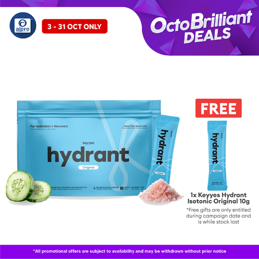 Keyyes Hydrant Isotonic Original 10g×10s | Rapid Rehydration & Recovery Alpro Pharmacy