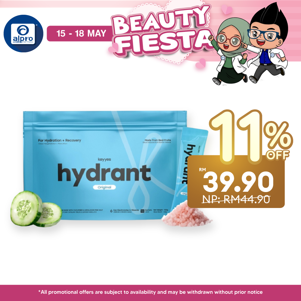 Keyyes Hydrant Isotonic Original 10g×10s | Rapid Rehydration & Recovery Alpro Pharmacy