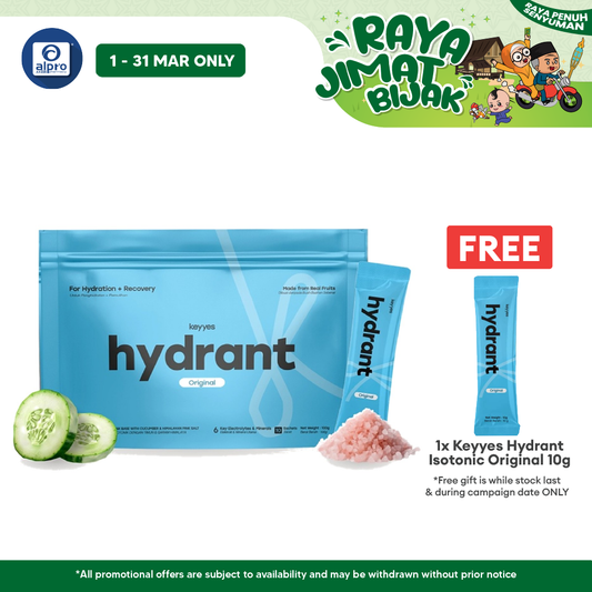 Keyyes Hydrant Isotonic Original 10g×10s | Rapid Rehydration & Recovery Alpro Pharmacy