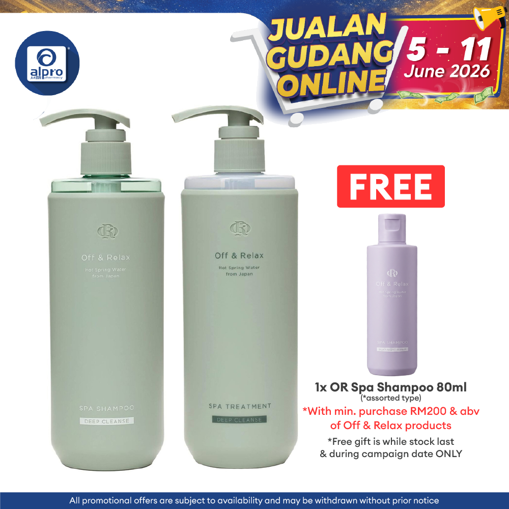 Off & Relax Spa Shampoo Treatment Set (Shampoo 460ml + Treatment 460ml) | Deep Cleanse Off & Relax