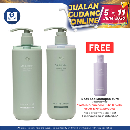 Off & Relax Spa Shampoo Treatment Set (Shampoo 460ml + Treatment 460ml) | Deep Cleanse Off & Relax