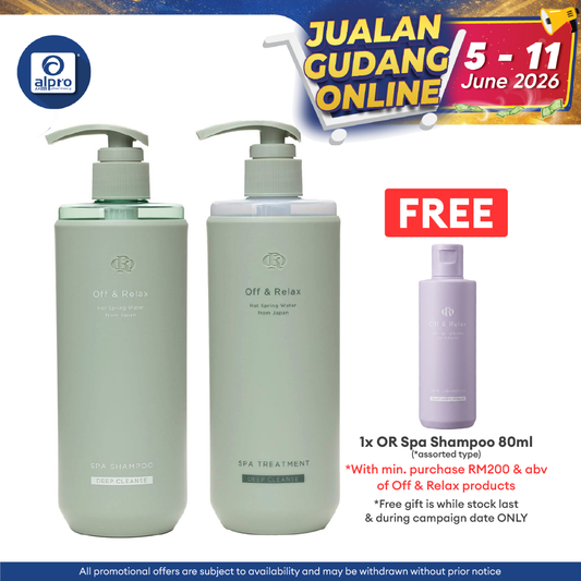 Off & Relax Spa Shampoo Treatment Set (Shampoo 460ml + Treatment 460ml) | Deep Cleanse Off & Relax