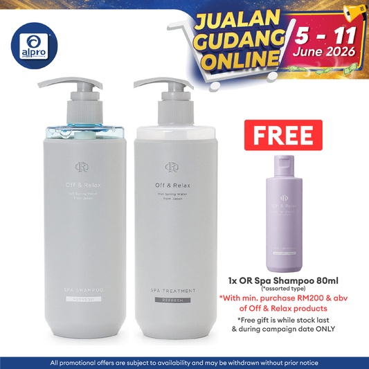 Off & Relax Spa Shampoo Treatment Set (Shampoo 460ml + Treatment 460ml) | Refresh Casis Off & Relax