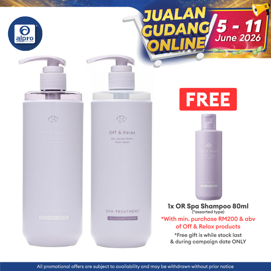 Off & Relax Spa Shampoo Treatment Set (Shampoo 460ml + Treatment 460ml) | Silky Night Repair Off & Relax