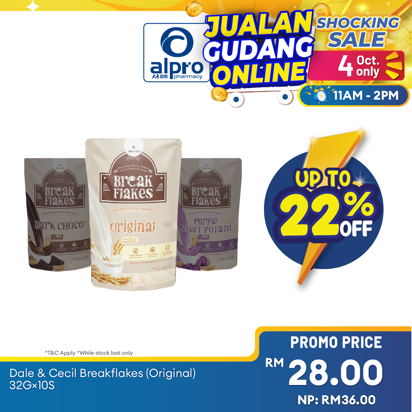 Dale & Cecil BreakFlakes (Original/ Purple Sweet Potato/Dark Choco) 10s Dale & Cecil