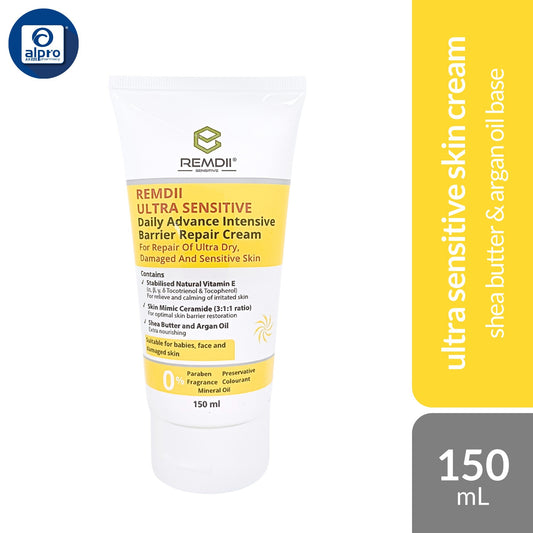 Remdii Ultra-Sensitive Repair Cream 150mL | Shea Butter & Argan Oil Base Remdii